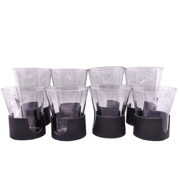Vintage Glas-Snap II Smoke Grey Glasses 4 12oz & 4 8oz Tumblers Corning - Picture 1 of 8